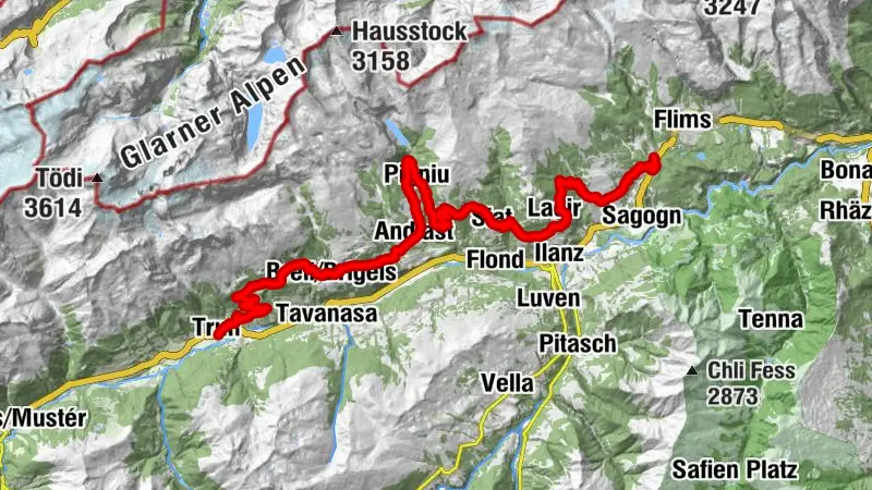 90.01 Graubünden Bike Etappe 1 Trun - Laax