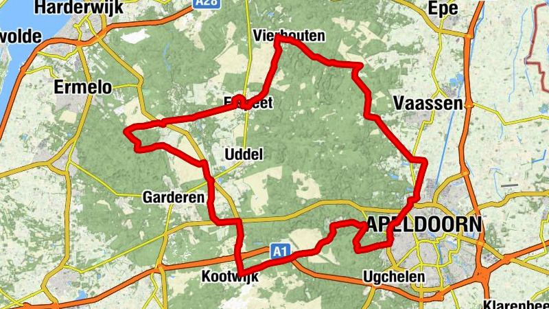 grote Veluwetoer met boshuis Drie , Elspeet & Vierhouten