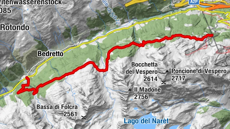 Die Strada degli Alpi im Bedrettotal