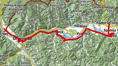 Drauradweg1: Dravograd- Radlje ob Dravi