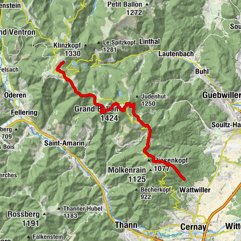 Aurélien wandert in den Vogesen von Mulhouse aus - Tag 2