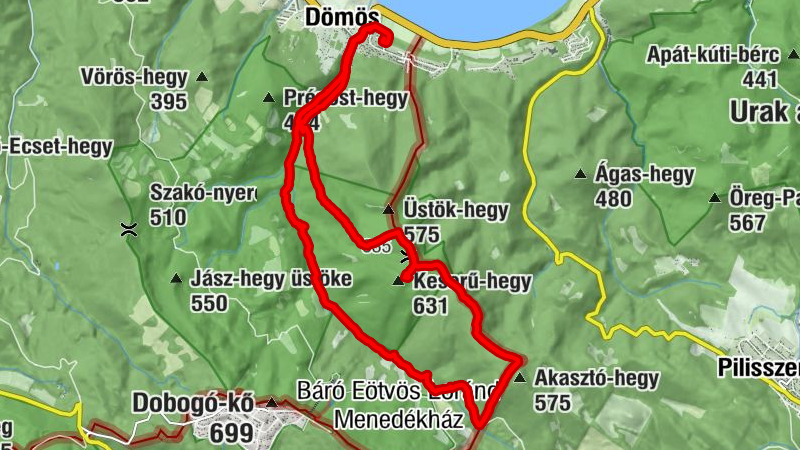 Dömös-Vadálló kövek-Prédikálószék-Dömös