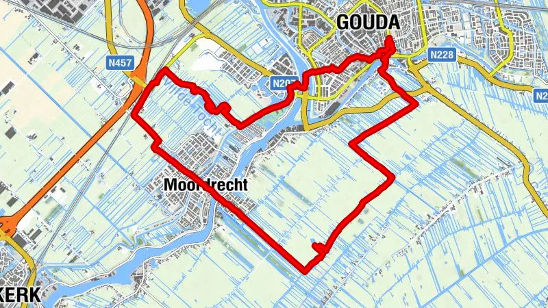 Gouda > Gouderak > Moordrecht > Gouda