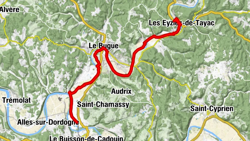 Voie verte Les Eyzies/Saint-Chamassy