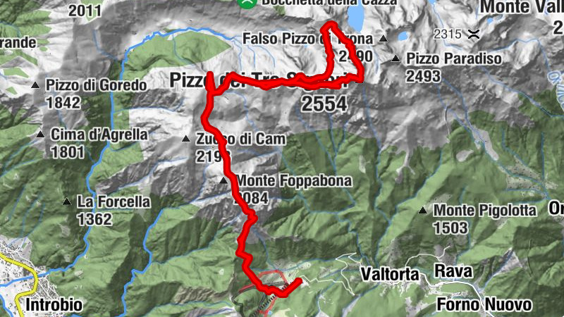 Pizzo tre Signori da Valtorta