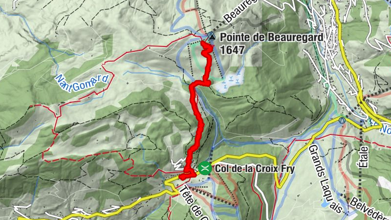 Manigod, col de la croix Fry - pointe Beauregard