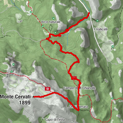 Wikiloc - Parcheggio vicino Vallicelli - Rifugio Cervati - Monte Cervati