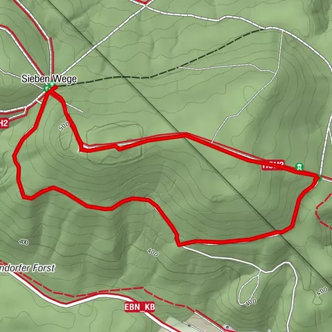 Rund um die Schwedenschanze in den Hassbergen.