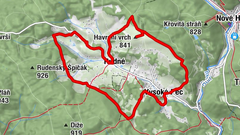 Von Vysoká Pec auf den Havraní vrch