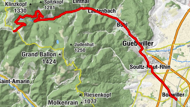 Winter-Pendelbus Linie 68R097 Bollwiller - Markstein