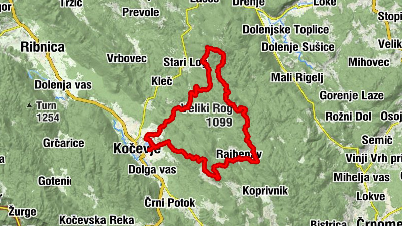 Kočevje - Veliki Rog - Šušnjar - Šalka vas