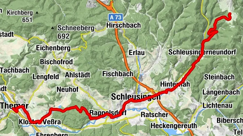 Werratal Rennsteig Radweg