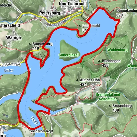 Radroute Biggesee