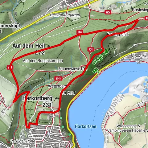 A1 Rundwanderweg "Harkortberg, Gut Schede, Oberer Dellenweg und Retelnmühle"
