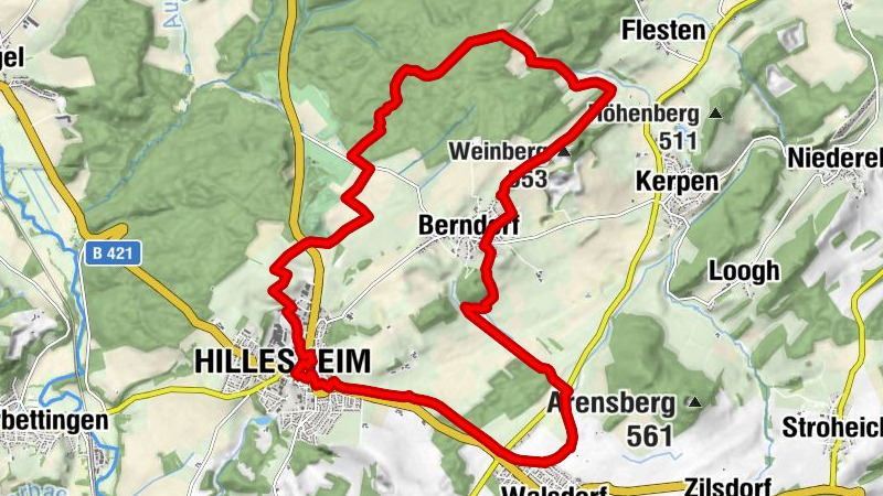 Eifelkrimi-Wanderweg, Route 1, Schauplätze 1-5