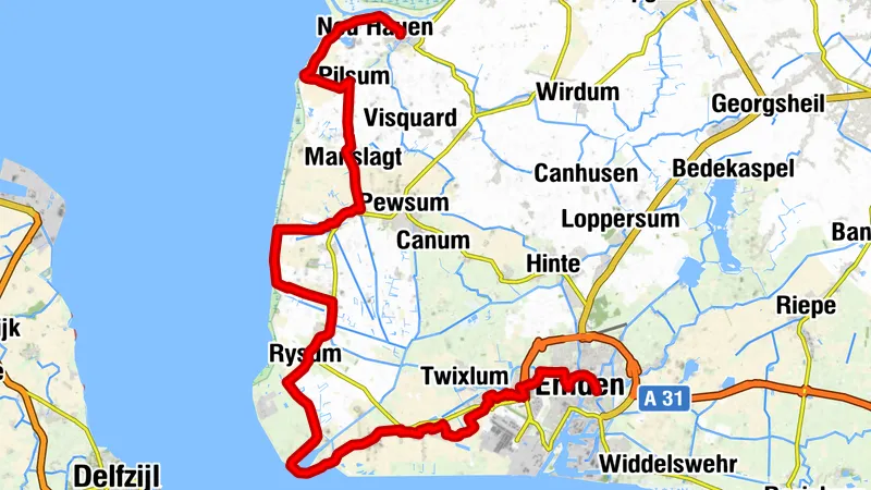 Nordseeküsten-Radweg Etappe 02 - Emden bis Greetsiel