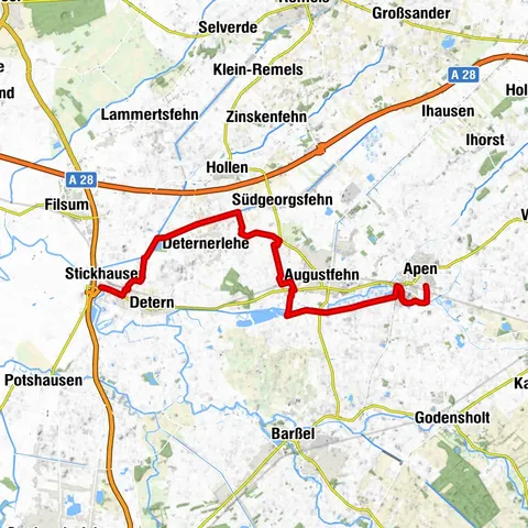 Ems-Hunte-Weg - 2. Etappe - von der Burg Stickhausen nach Apen