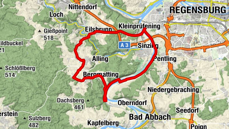 Radtour R8 - Vor den Toren Regensburgs