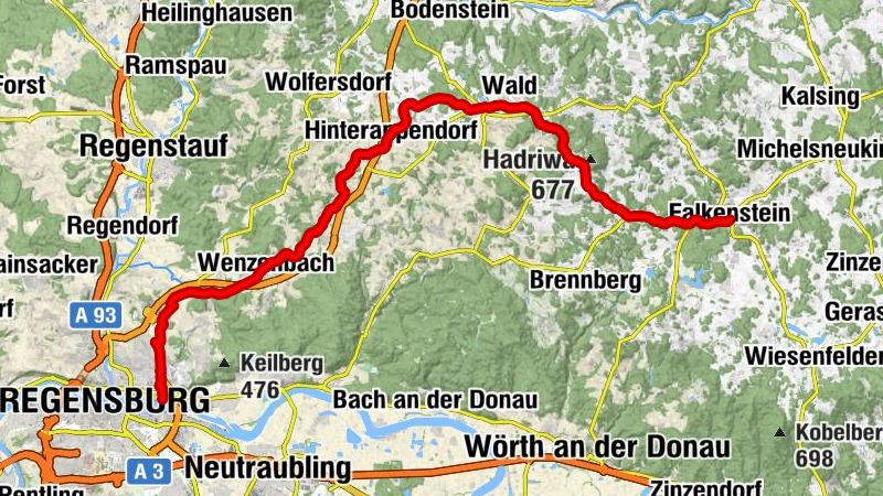 Falkenstein-Radweg - Falkensteiner Bockerl