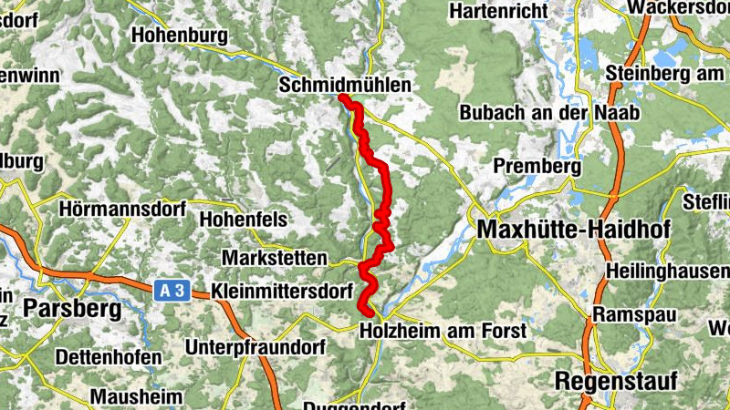 Jurasteig-Etappe 5: Kallmünz-Schmidmühlen