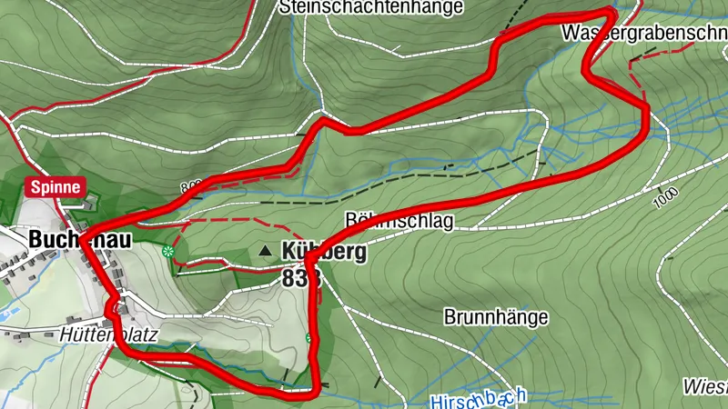 Rundweg Waldschnepfe - Von Buchenau aus ins Tal des Pommerbaches