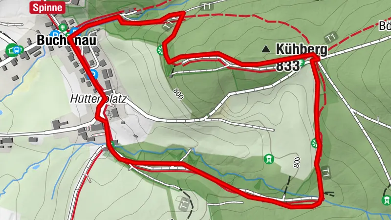 Rundweg Fledermaus - Kleiner Rundweg um Buchenau