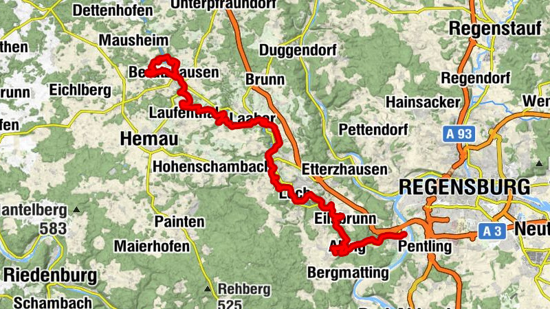 Burgensteig Tal der Schwarzen Laber- Hauptroute