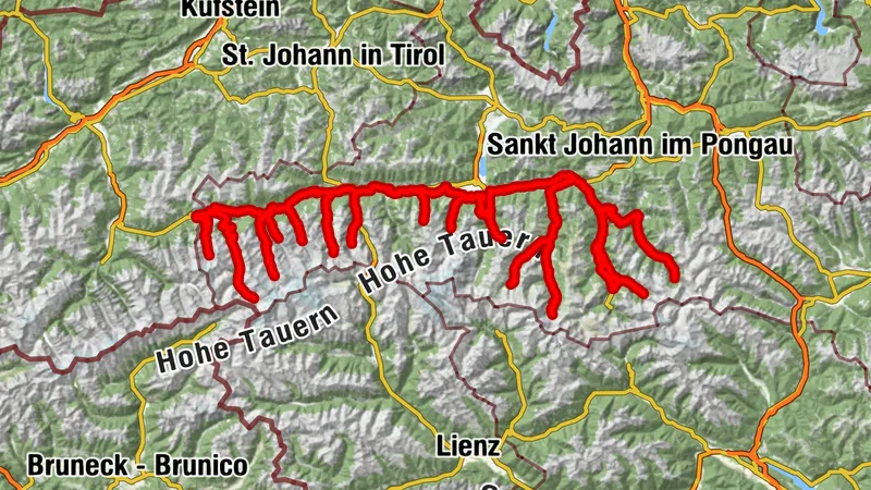Hohe Tauern Bike Trail | Gesamtroute
