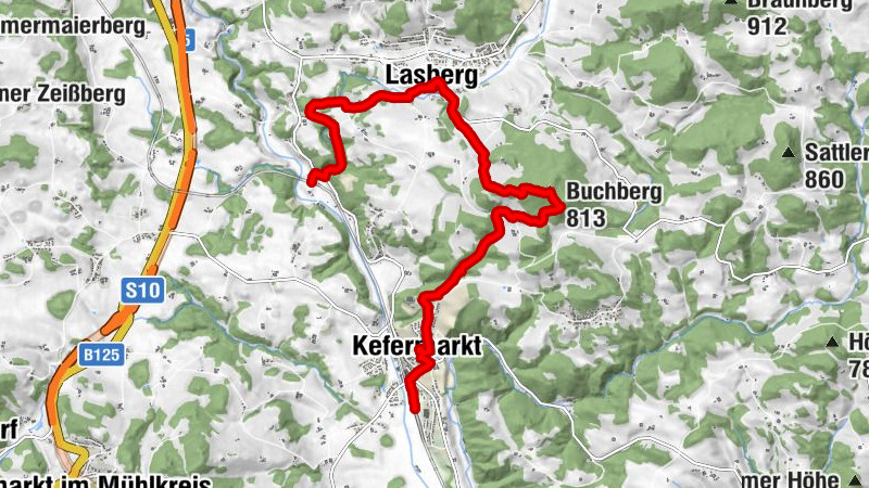 Hst. Lasberg nach Bhf. Kefermarkt