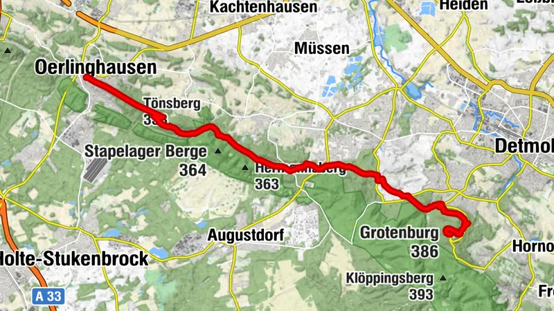 Hermannshöhen - Etappe 08 von Oerlinghausen zum Hermannsdenkmal
