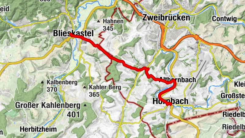 Jakobsweg-Etappe Kloster Hornbach bis Blieskastel (Nordroute)