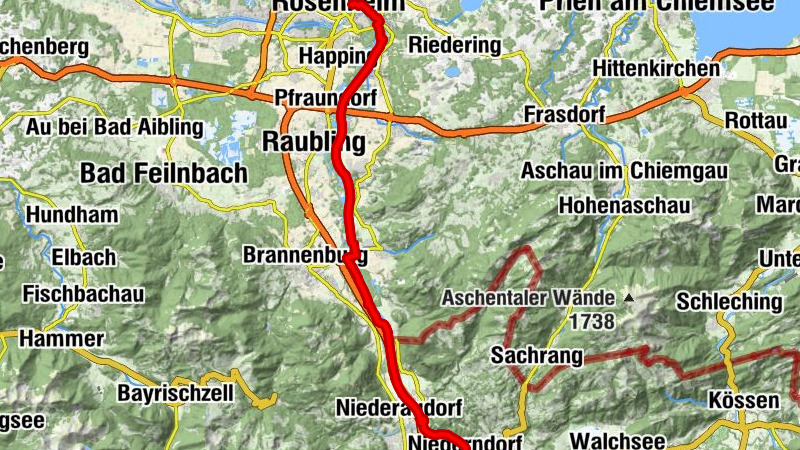 Mozart Cycle Path stage 11: Rosenheim - Niederndorf
