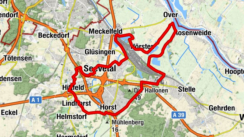 Radtour am 18. Mai Seeve-Radweg  Zuführung Elbe