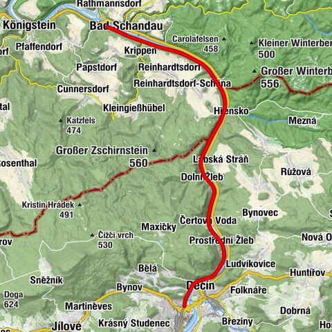 Disway Trails - Barierefreie Route Děčín - Bad Schandau