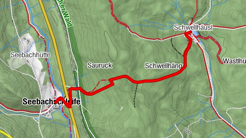 Wanderlinie Einbeere (Seebachschleife - Schwellhäusl)