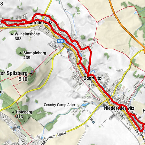 Oderwitzer Route entlang der Umgebindehäuser