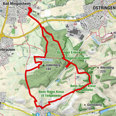Weinberge, Panorama, Hohlwege: Rundweg Bad Schönborn - Zeutern