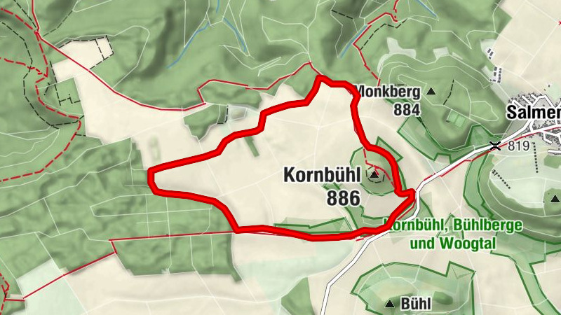 Kornbühl cross-country ski trail in Burladingen