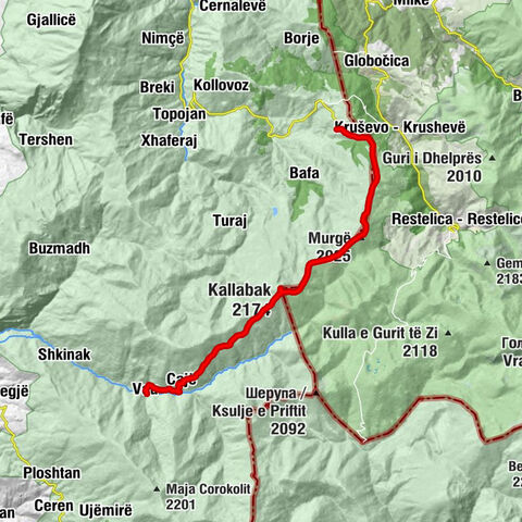 Crossing the Korab Mountains - Stage 1: Shishtavec - Caje