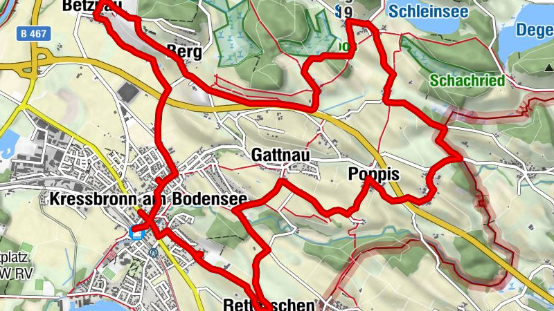 Kressbronner Brennerweg als Radtour