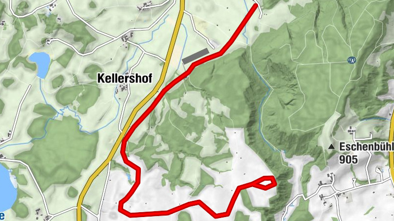Langlaufloipe Bergwiesen Peiting