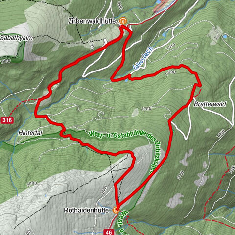 Vonm Almidyll Sabathy (Sabathyhütte) zur Rothaidehütte