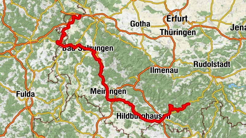 Werratal-Radweg - Abschnitt 1: Von den Quellen nach Herleshausen