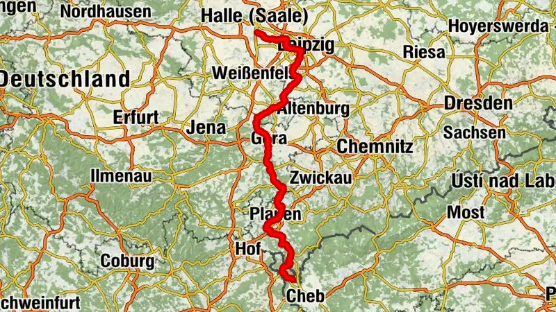 Elsterradweg für Rennrad