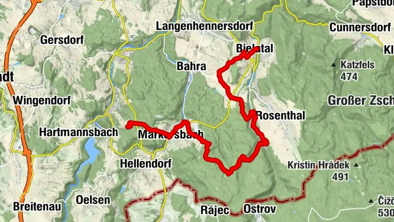Auf dem E3 durch die Sächsische Schweiz - Etappe 2: Von Augustusberg bis Bielatal