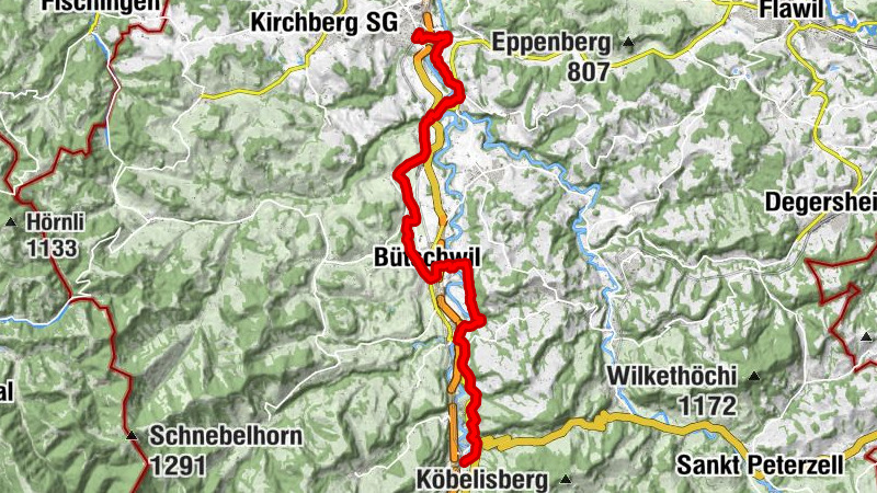 Thur- und Neckerweg, Etappe 3, Lichtensteig - Bazenheid
