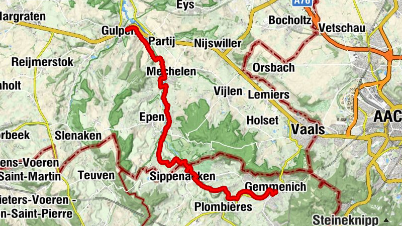 Gulpen - Gemmenich (via Geuldal)