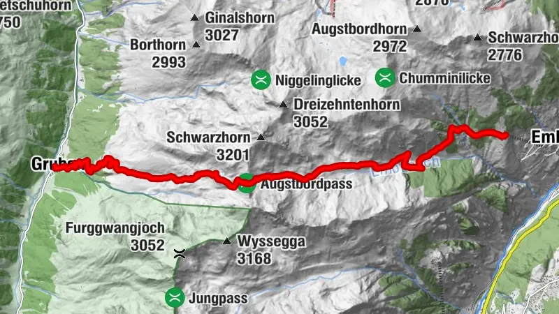 Schalb - Augstbordpass - Gruben
