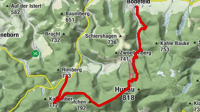 Vom Rimberg nach Bödefeld - Variante ab Rimberg
