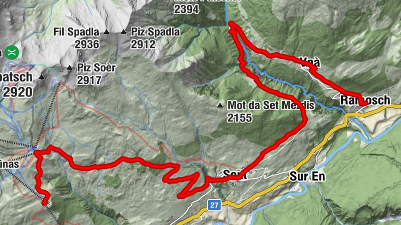 Motta Naluns – Sent – Val Sinestra – Vnà – Ramosch